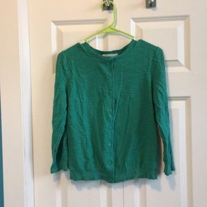 LOFT green cardigan